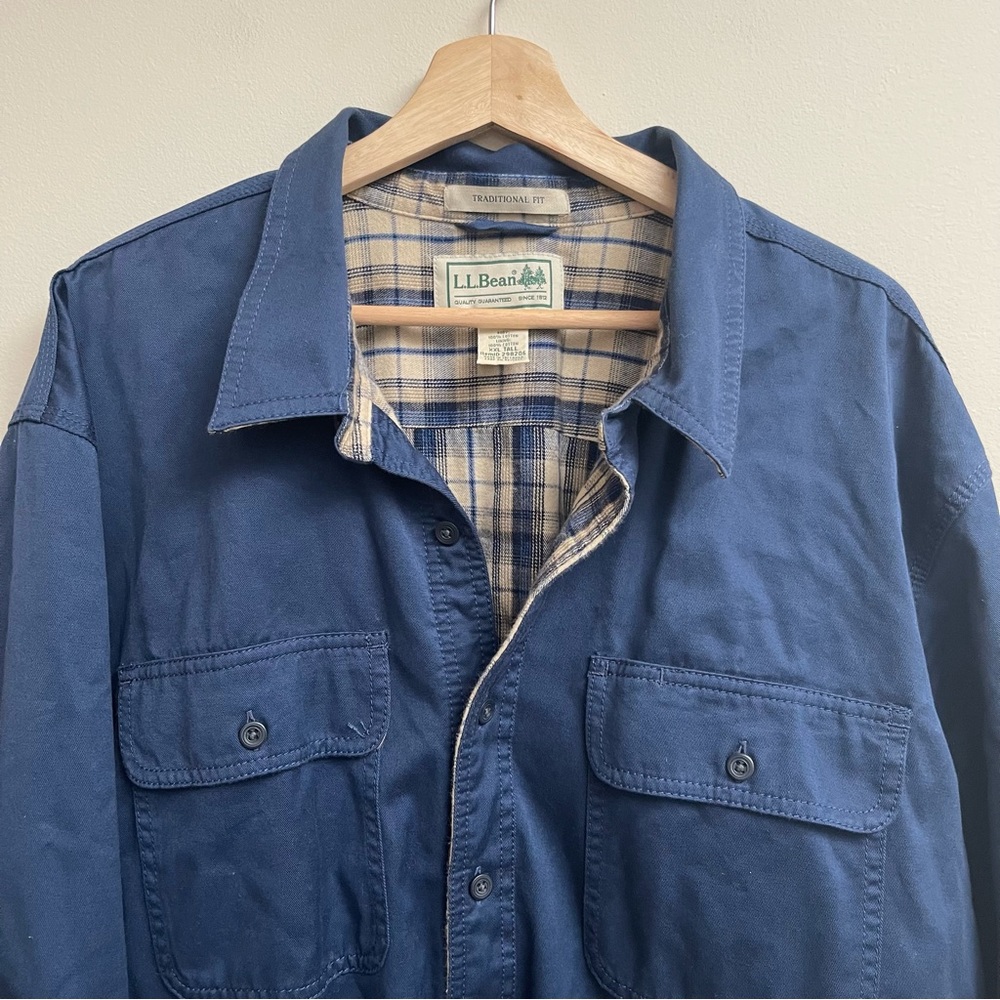 LL Bean Flannel Lined Jacket - Picture 2 of 10